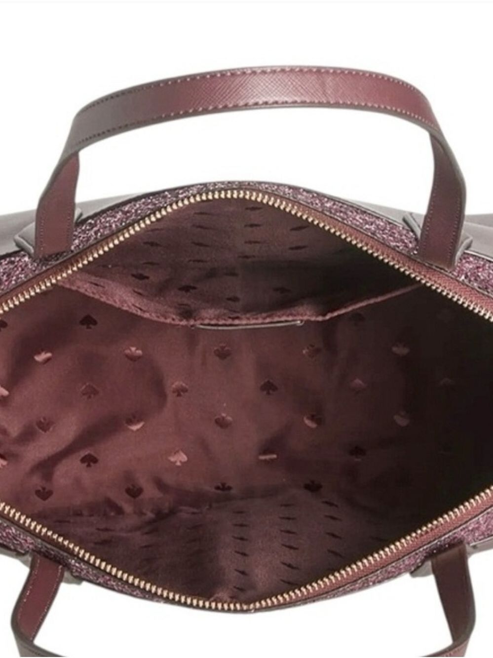 Kate Spade NWT Glitter Trim Tote – Burgundy / Wine - Picture 2 of 6
